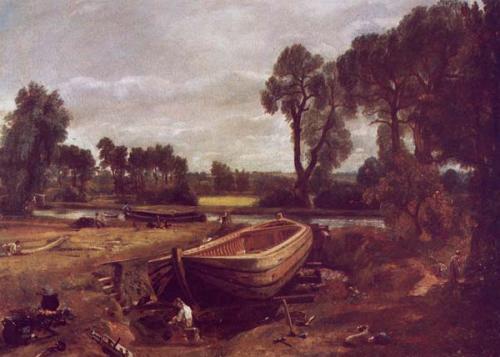 Boatbuilding Near Flatford by John Constable image