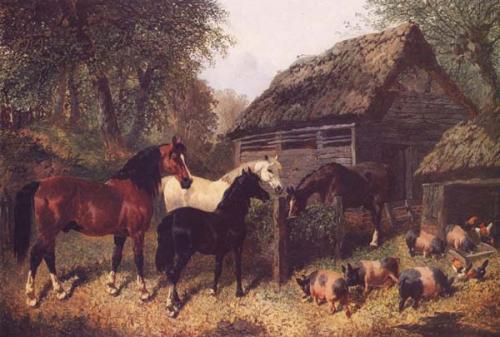A Farmyard In Summer by John Frederick Herring