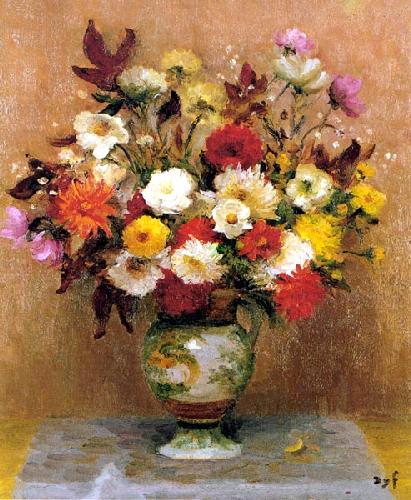 Bouquet Of Dahlias by Marcel Dyf image