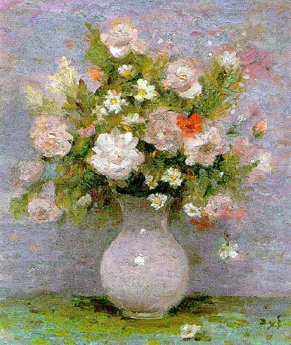 Bouquet In A Grey Pot by Marcel Dyf image