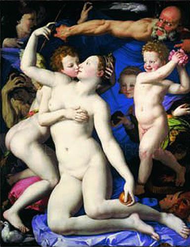 An Allegory with Venus and Cupid by Agnolo Bronzino