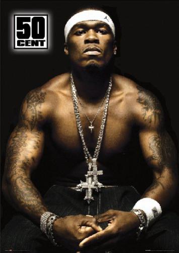 50 Cent Topless by Maxi Posters