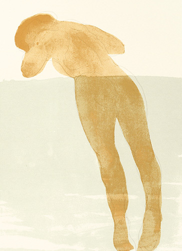 Reclinig female nude, 1900Silkscreen print