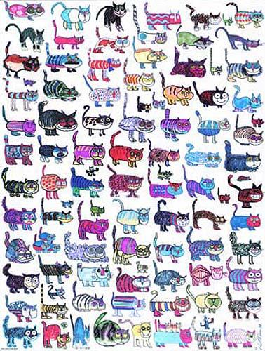 100 Cats And A Mouse by Vittorio