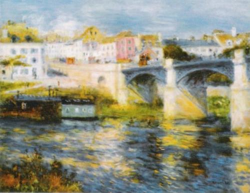 Bridge at Chatou by Pierre Auguste Renoir image
