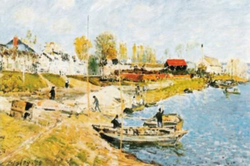 Sand on the Quayside PortMarly by Alfred Sisley