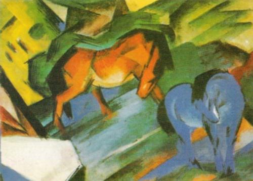 Rotes und Blaues Pferd by Franz Marc