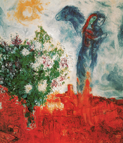 Couple au dessus de St. Paul by Marc Chagall image