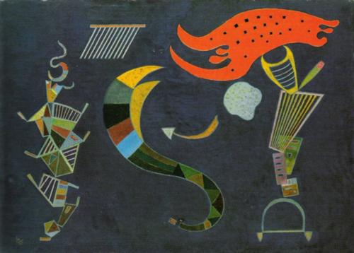 Mit dem Pfeil 1943 by Wassily Kandinsky