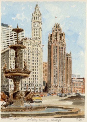 Chicago Wrigley Building by Philip Martin