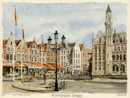 Brugge Marktplaats by Philip Martin