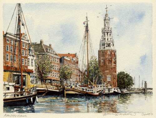 Amsterdam Clock Tower by Philip Martin