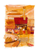 Waterside Lanterns art print