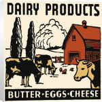 Retro Series art print - Butter Eggs Cheese poster