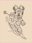 Downhill Minnie art print