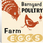 Retro Series art print - Farm Eggs poster