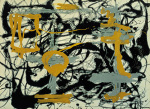 Number 12A, Yellow,Grey,Black art print