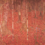 klimt birch wood