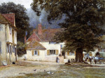 A Cart By A Village Inn giclee art print