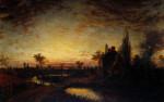 Sunset Along The Road art print