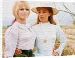 Celebrity Image art print - Bridgitte Bardot & Jeanne Moreau poster
