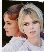 Celebrity Image art print - Brigitte Bardot & Jeanne Moreau poster