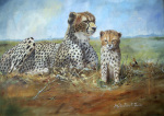 Cheetah and MToto Child giclee art print