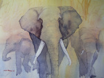 Elephants art print