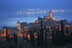 Italy Lake Garda Malcesine at night giclee art print