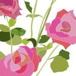 Roses are pink giclee art print