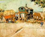 The Caravans Gypsy Encampment near Arles 1888 art print
