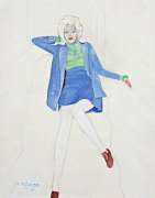 Blonde in Blue giclee art print