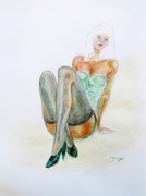 Blue Stockings giclee art print
