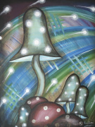Crazy Alien Mushrooms art print