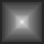 Dark Grey Infinity Square giclee art print