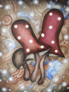 Desert Mushrooms art print