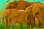 Elephant Family giclee art print