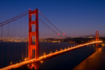 Golden Gate Bridge by Night giclee art print