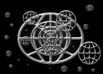 Illusions Of Size - hypnotic chrome giclee art print