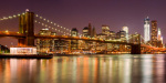 Night Skyline - Brooklyn Bridge giclee art print