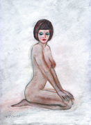 Nude in the white room giclee art print