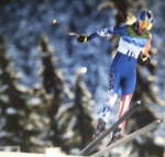 Skier in Flight giclee art print