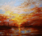 Sunset Refraction art print