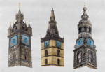Three Blue Clocks at Glasgow Cross giclee art print