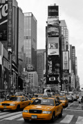 Times Square Yellow Cabs giclee art print