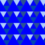 Triangles - blue giclee art print