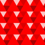Triangles - red giclee art print