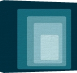 Erin Rafferty art print - Aqua Squares poster