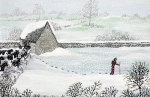 Cotswold Farm in Winter giclee art print