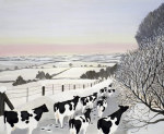 Friesians in Winter giclee art print
